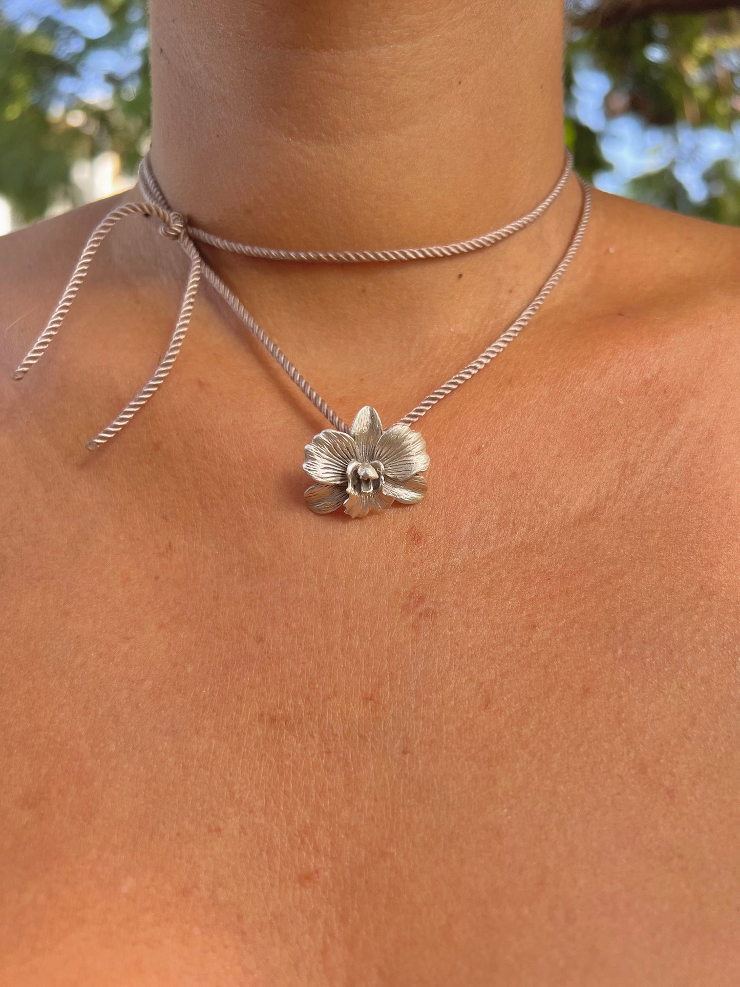 Orchid necklace