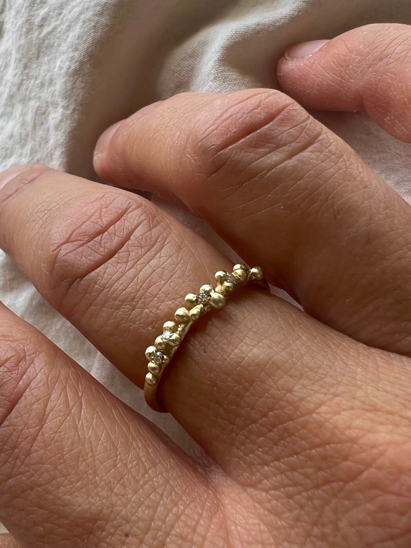 Pearls Ring Gold & Diamonds