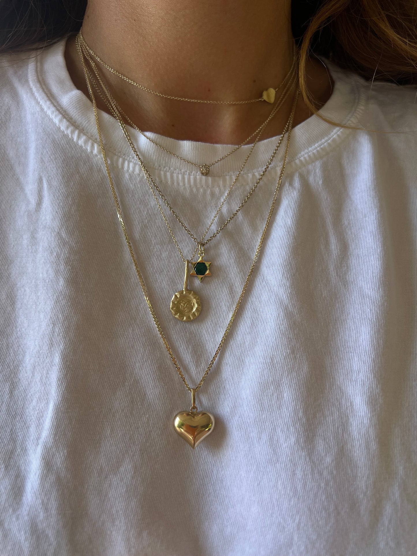 14K Gold Star of David Necklace with Eilat Stone | Limited Edition