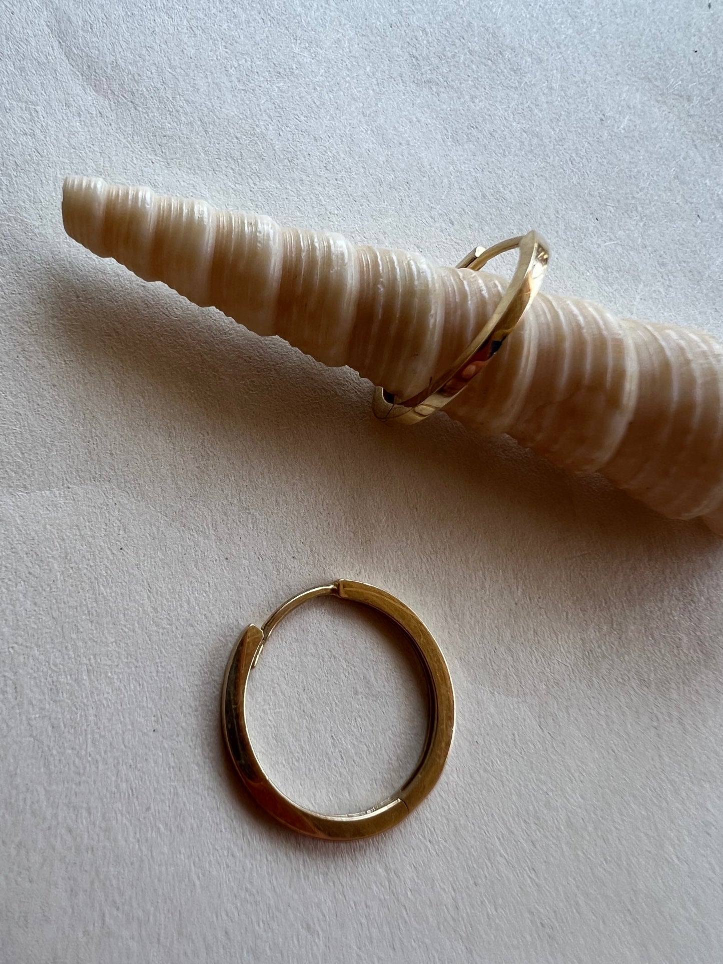 The Line Hoops | Solid 14K Gold Hoop Earrings