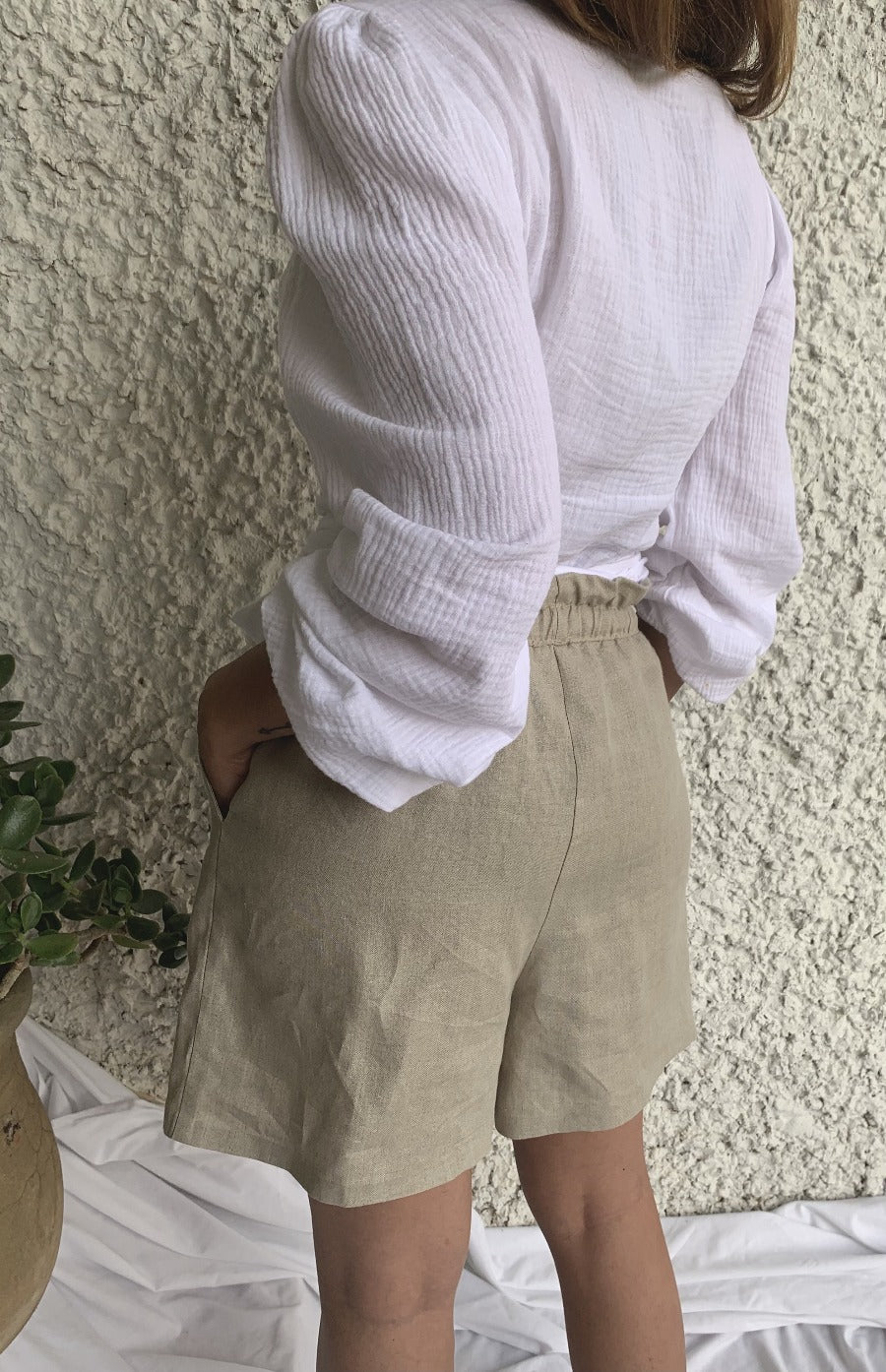 Linen Shorts - Oatmeal