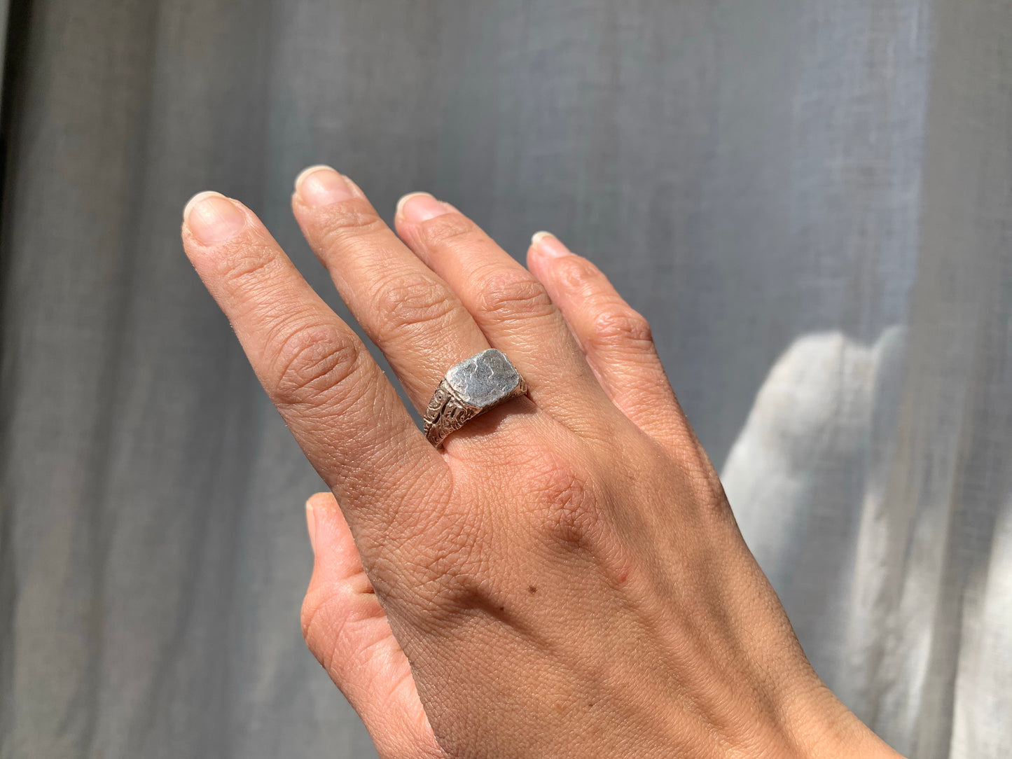 Raw signet ring