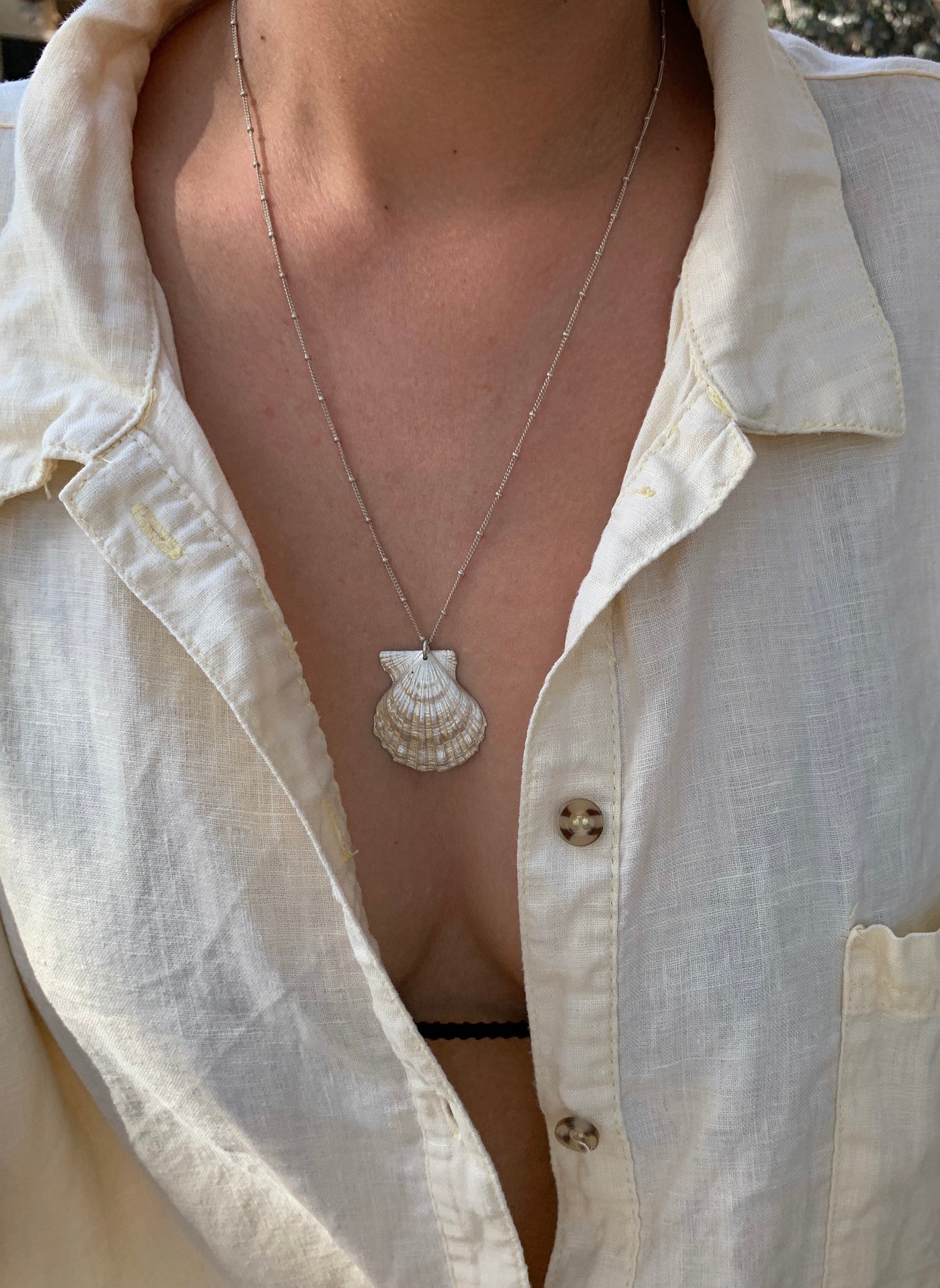 silver seashell makmel jewelry