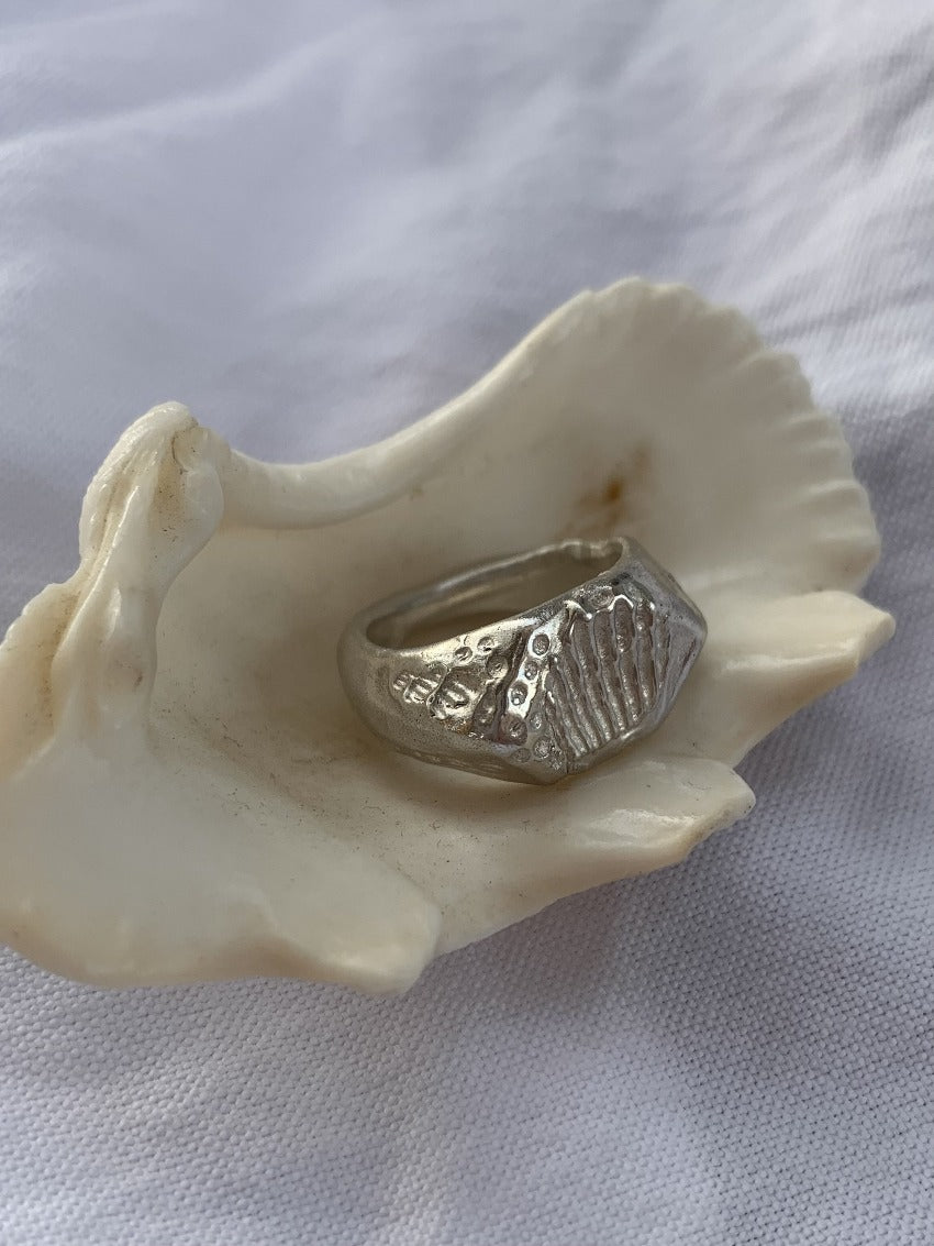 Pattern shell Ring