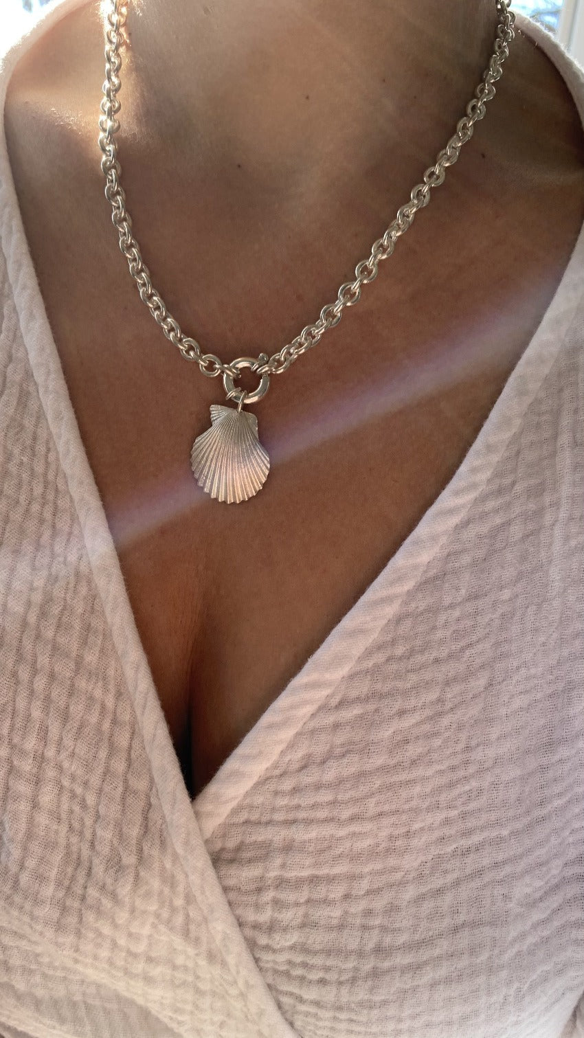 makmel sustainably silver seashell jewelry