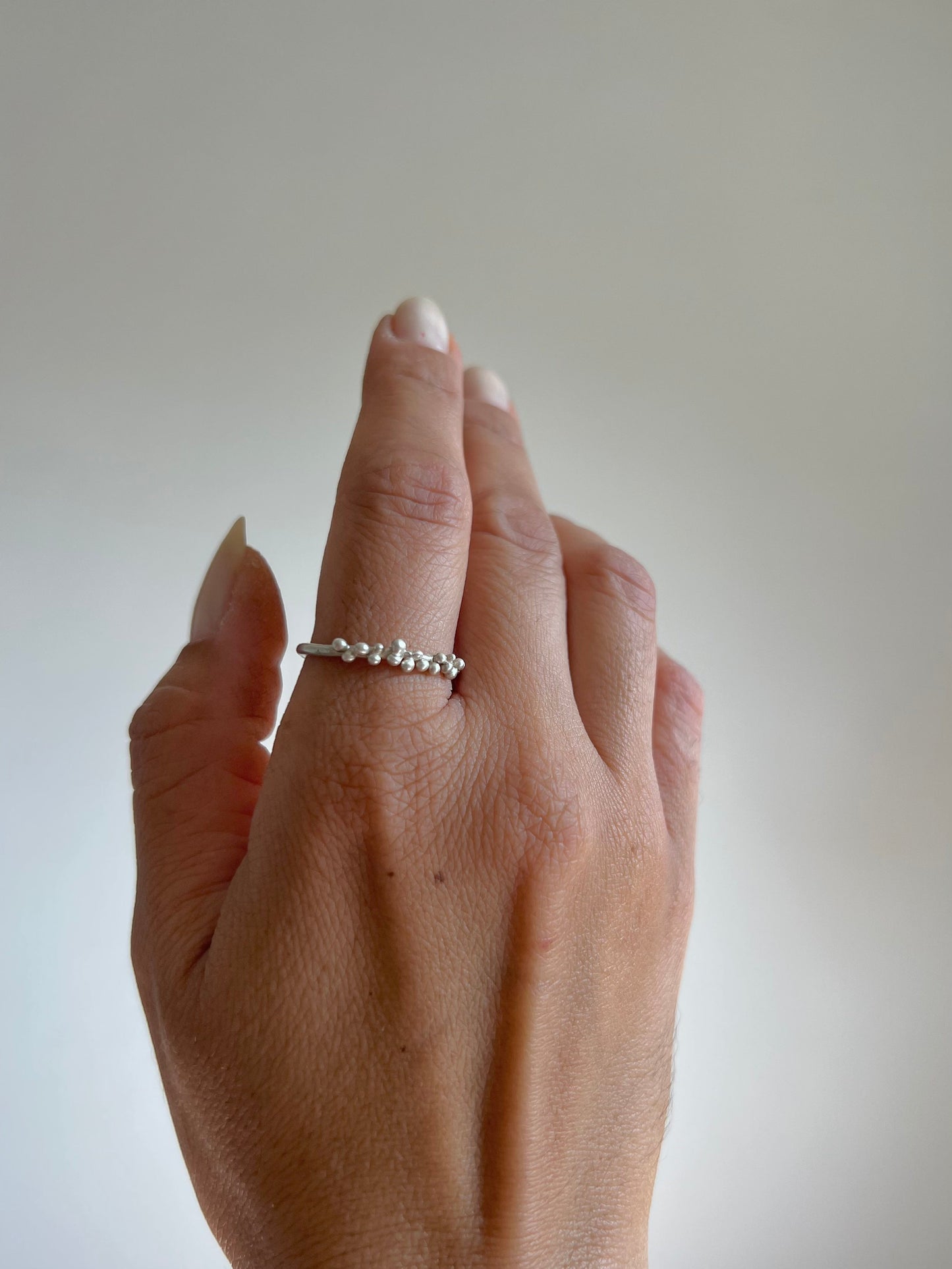 Pearls ring- Silver