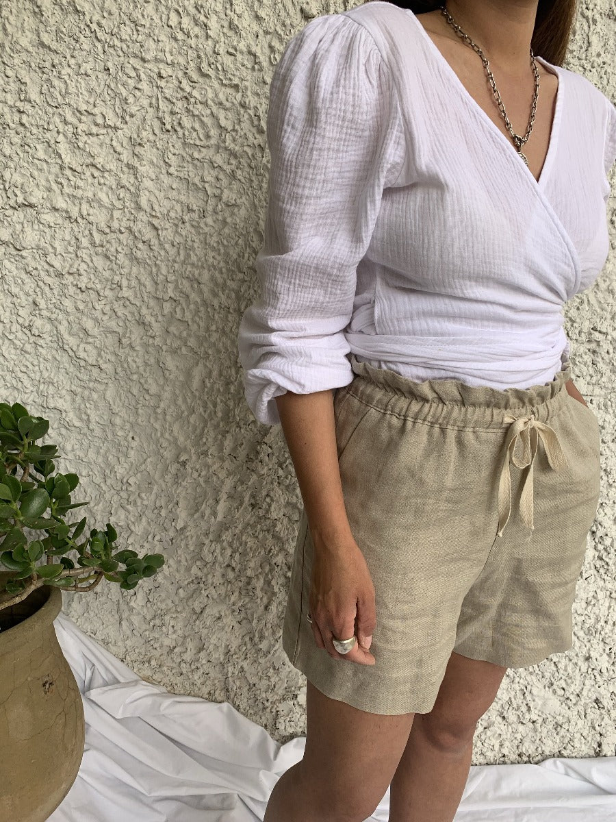 Linen Shorts - Oatmeal