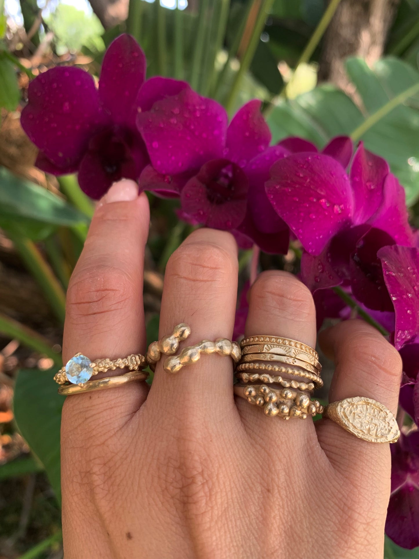 Bubbly Ring Gold
