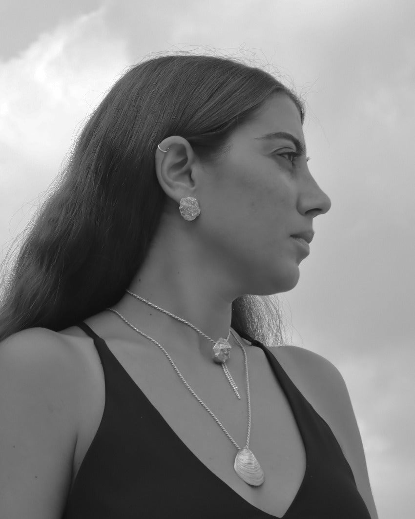 No°8 shell earrings