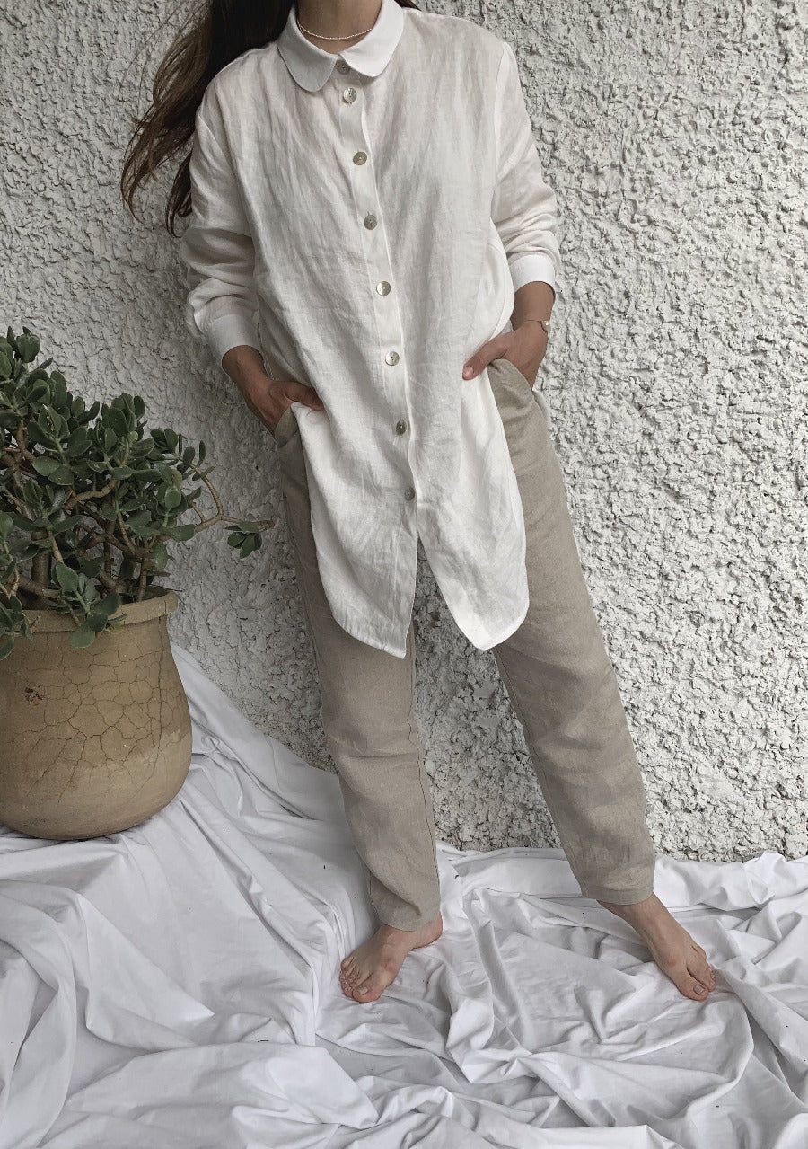 Linen Trousers - Oatmeal