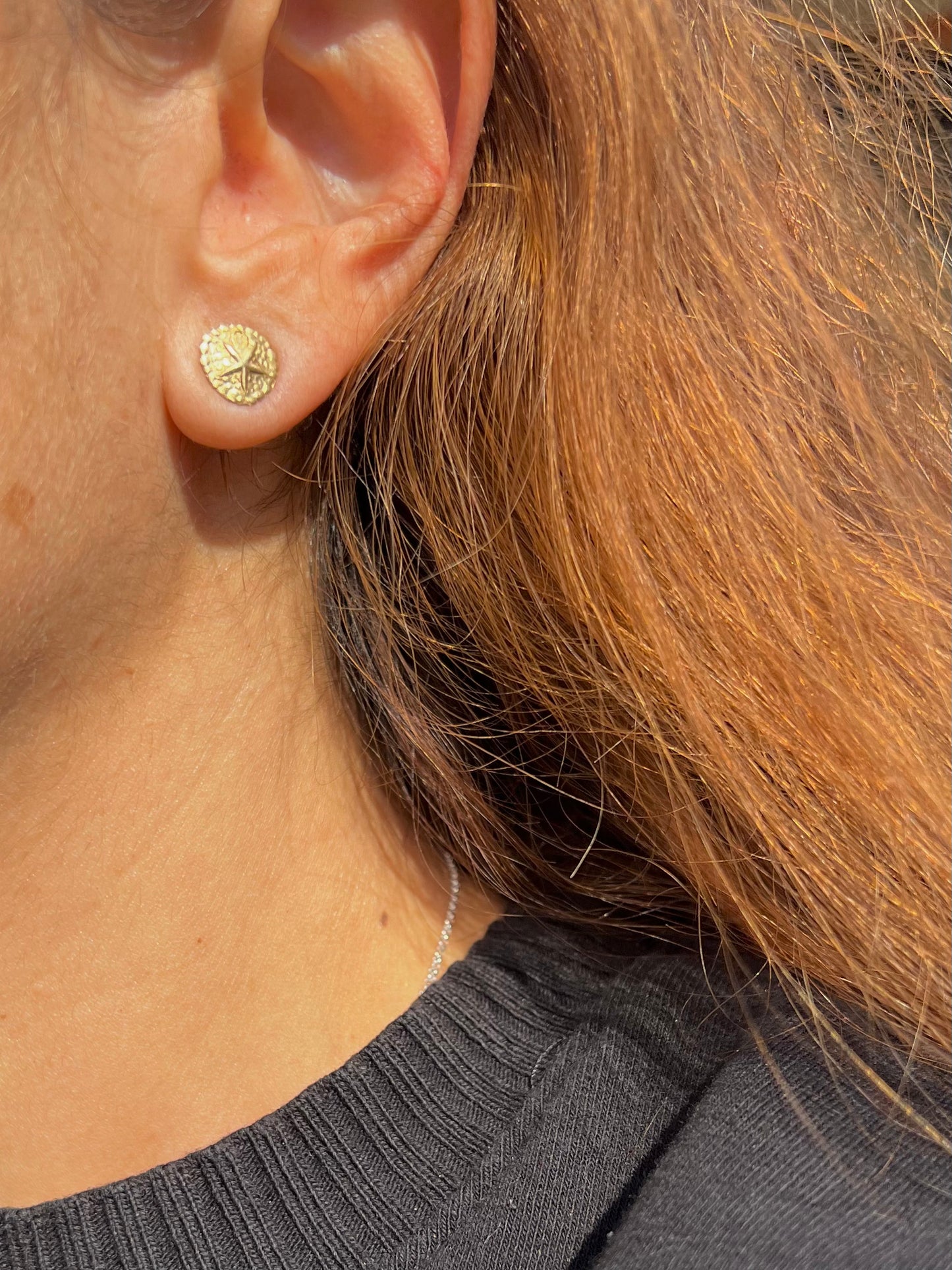 Sea Cookie stud gold