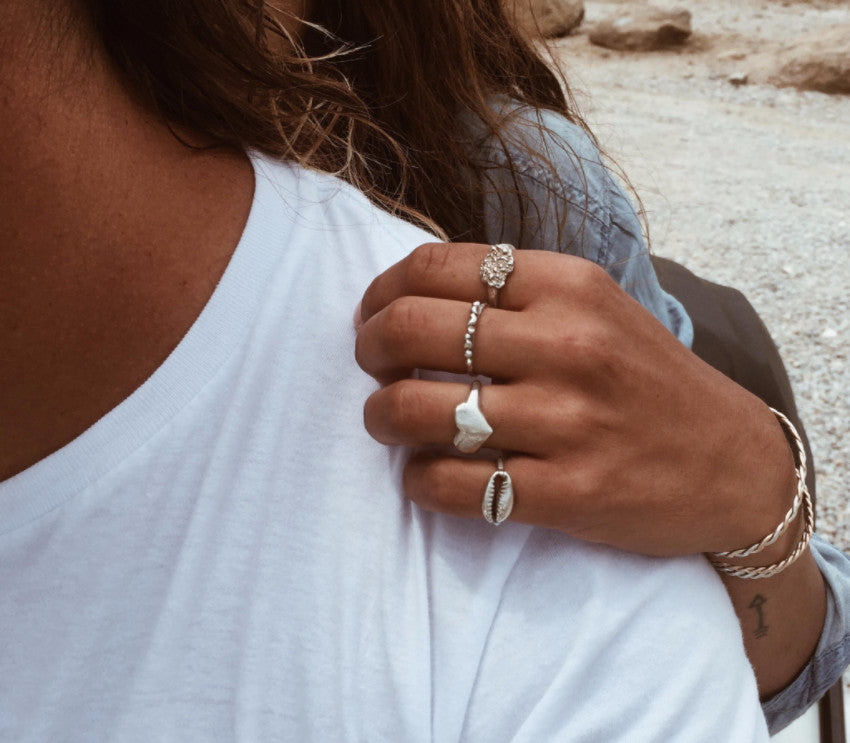 Cowrie Seashell Ring
