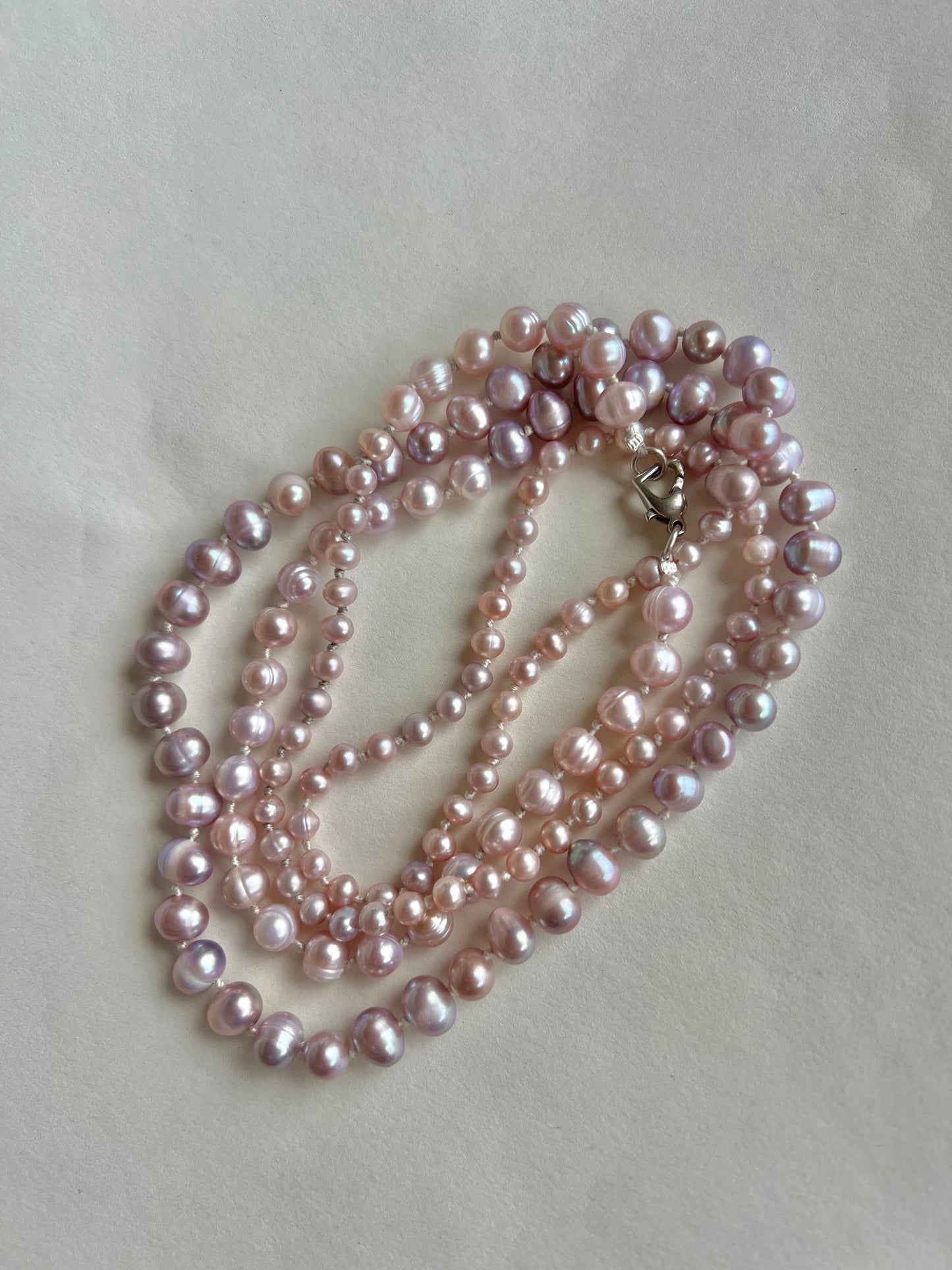Pink Pearl Necklace | Layered Freshwater Pearls