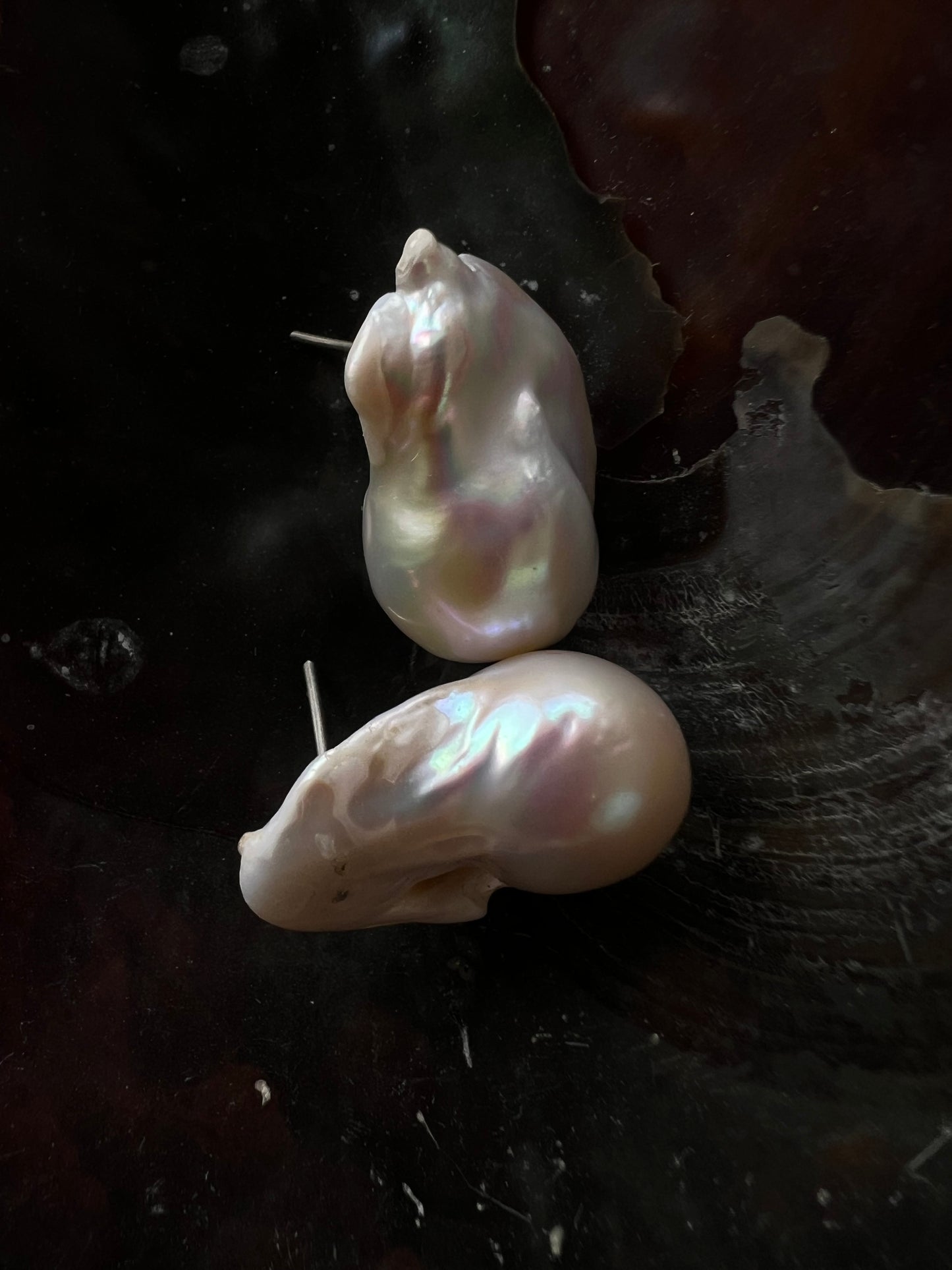 Baroque Pearl Stud Earrings