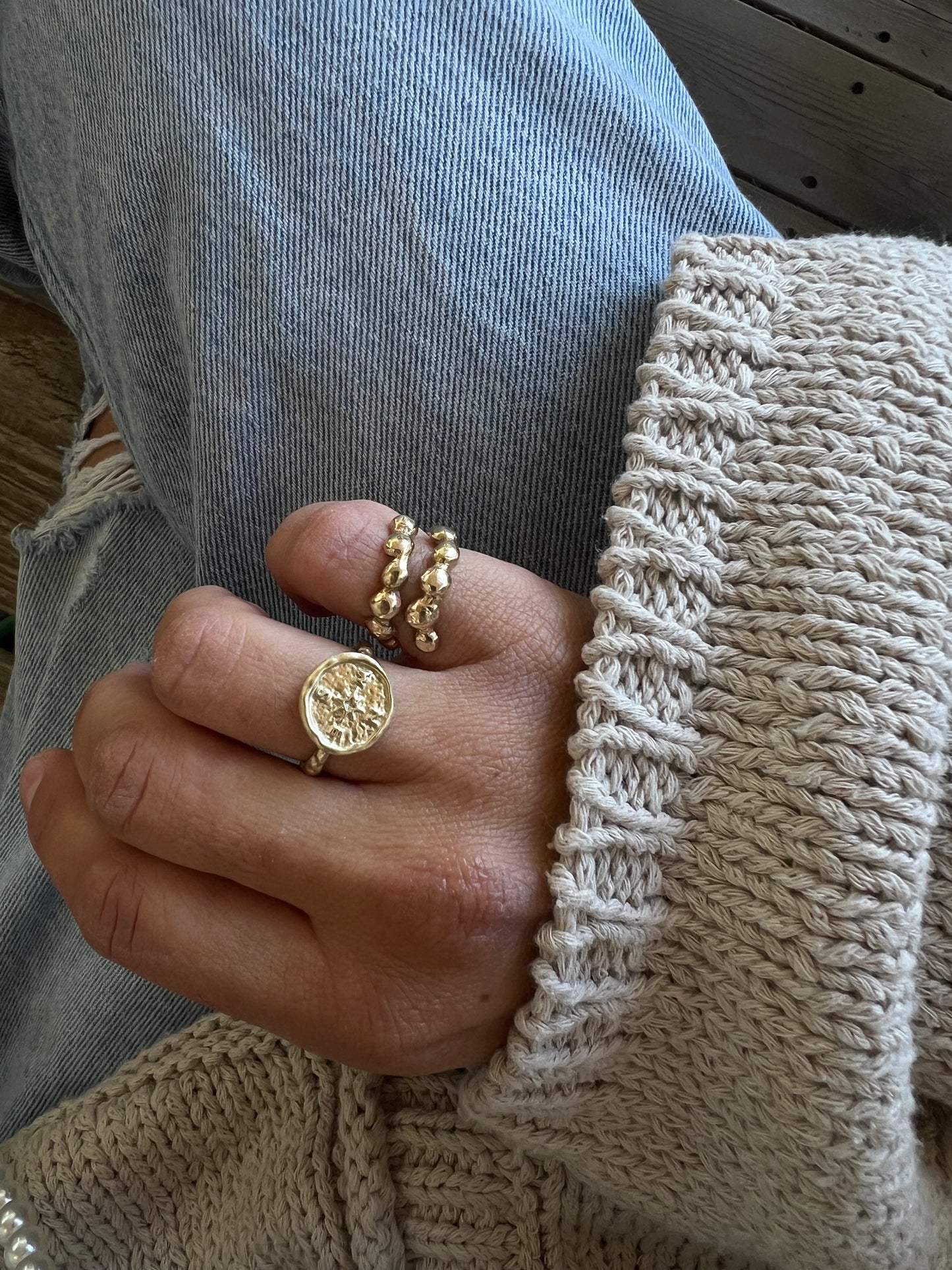 Compass ring Gold
