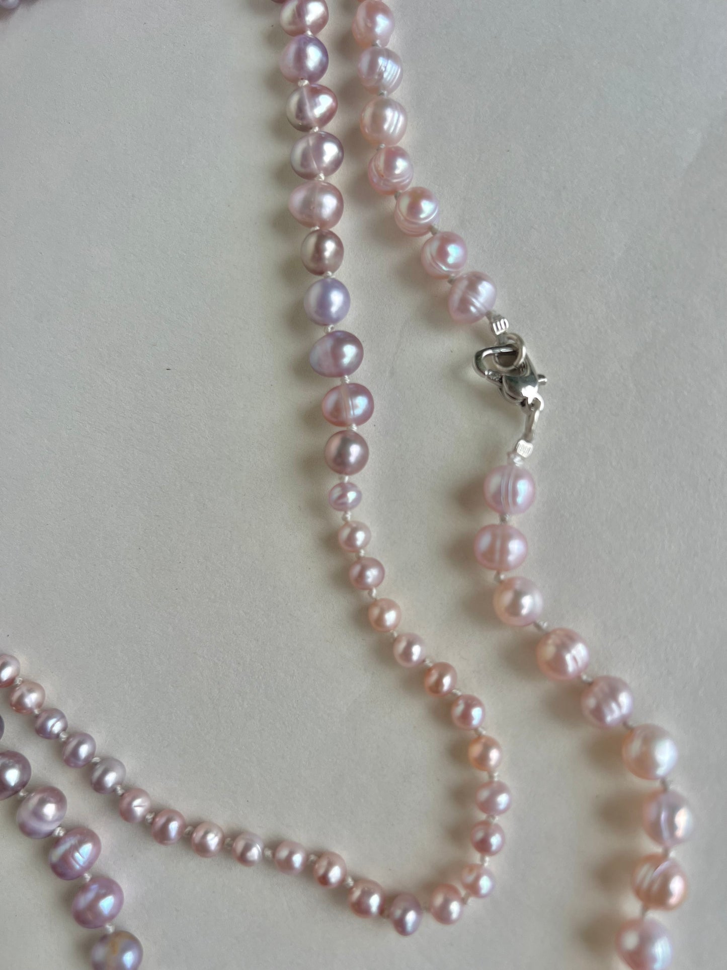 Pink Pearl Necklace | Layered Freshwater Pearls