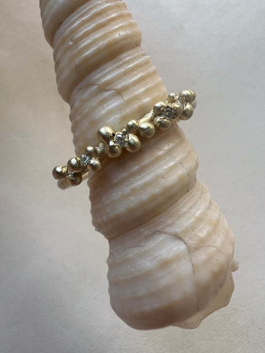 Pearls Ring Gold & Diamonds