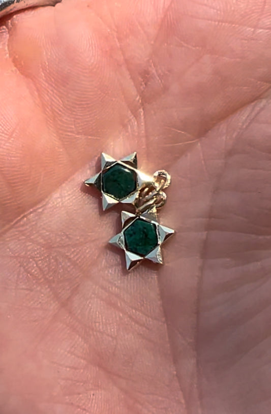 14K Gold Star of David Necklace with Eilat Stone | Limited Edition