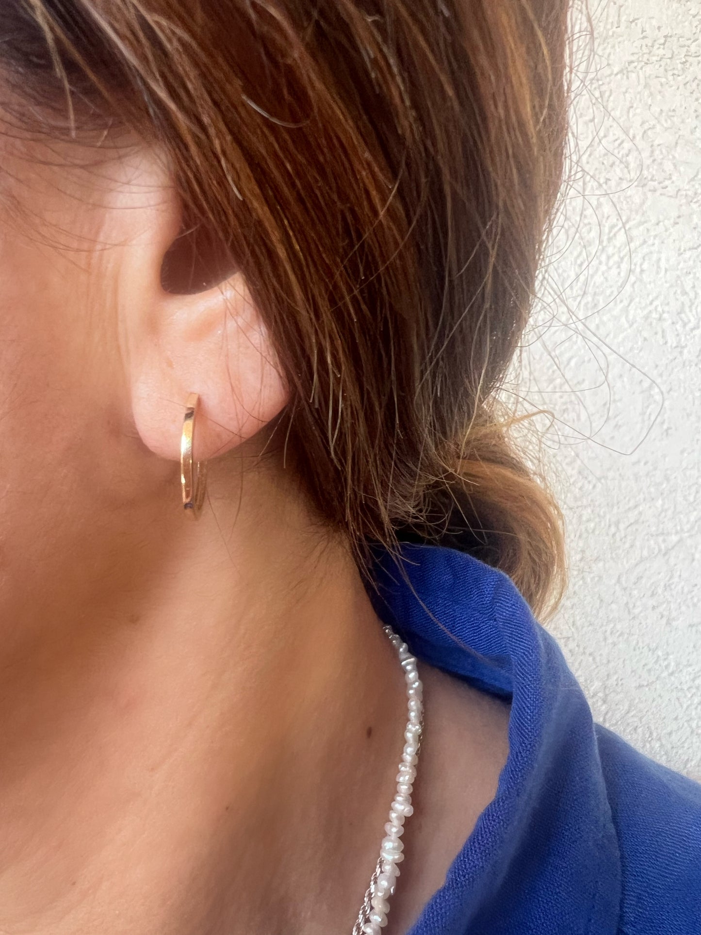 The Line Hoops | Solid 14K Gold Hoop Earrings