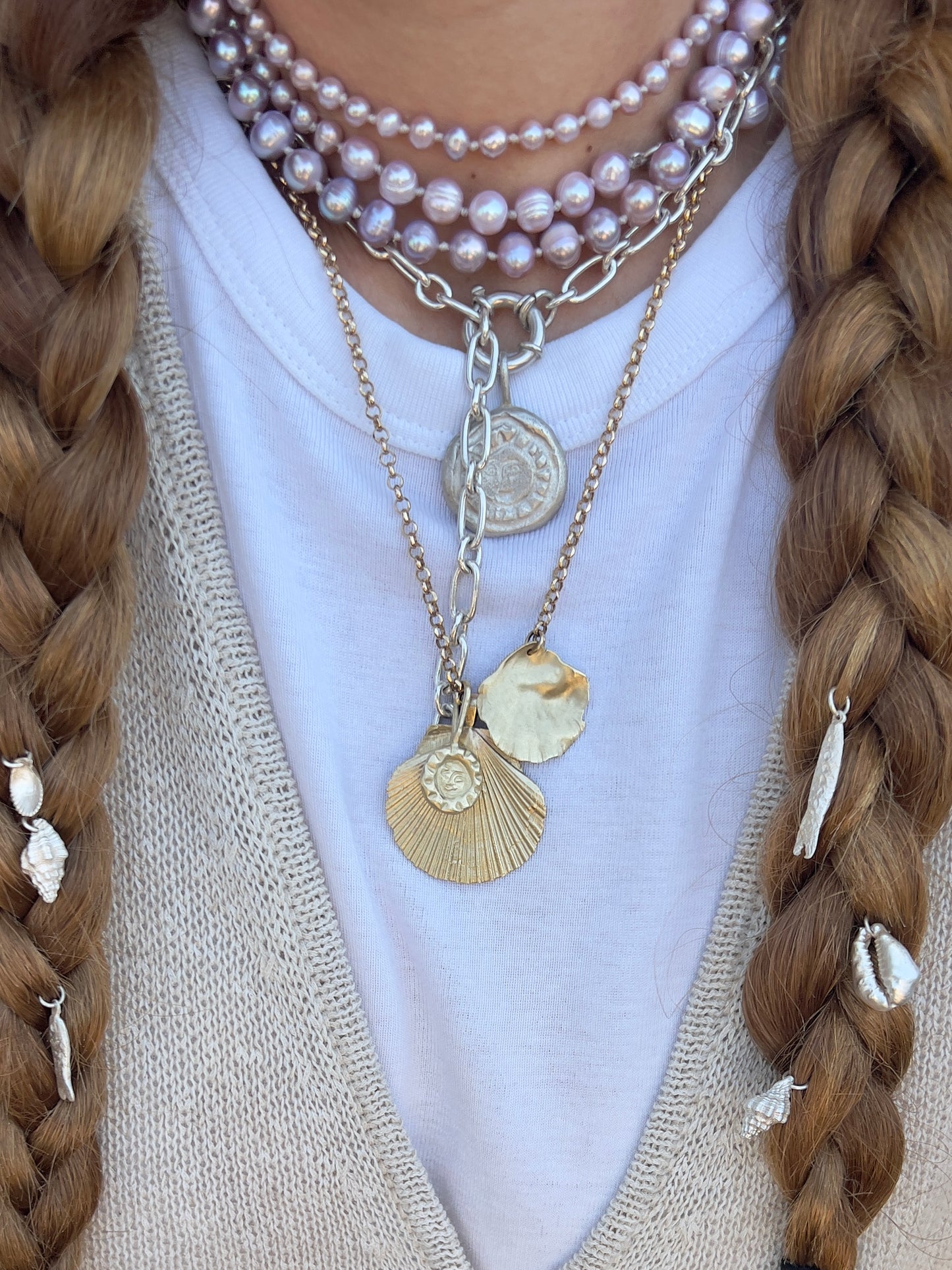 Pink Pearl Necklace | Layered Freshwater Pearls