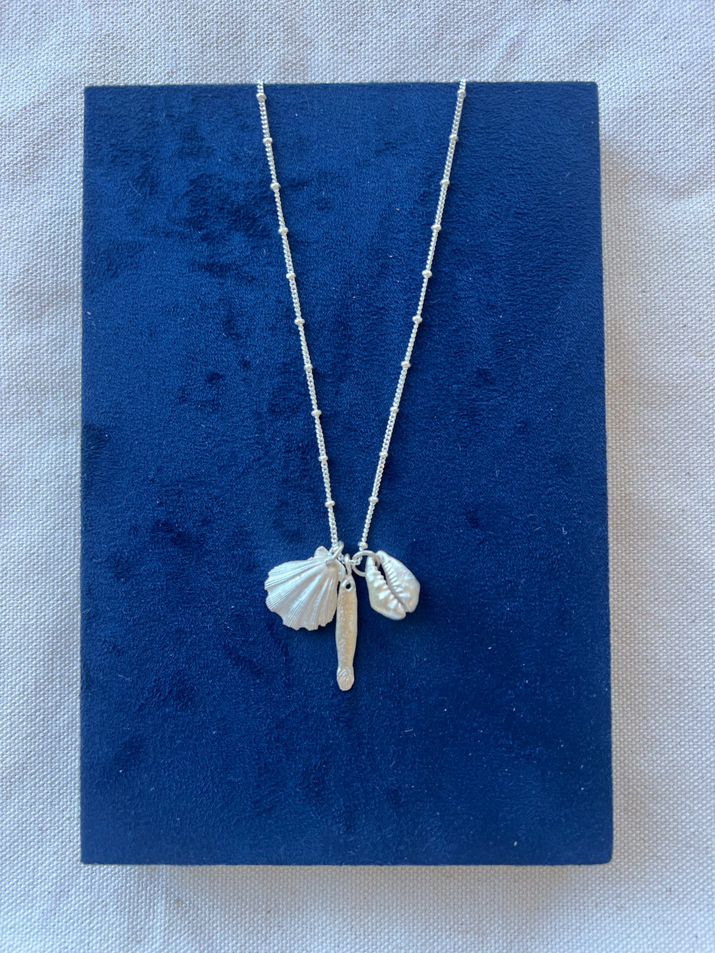 Ocean Charms Necklace | Handmade Sterling Silver 925 Fish Kai & Cowrie Necklace