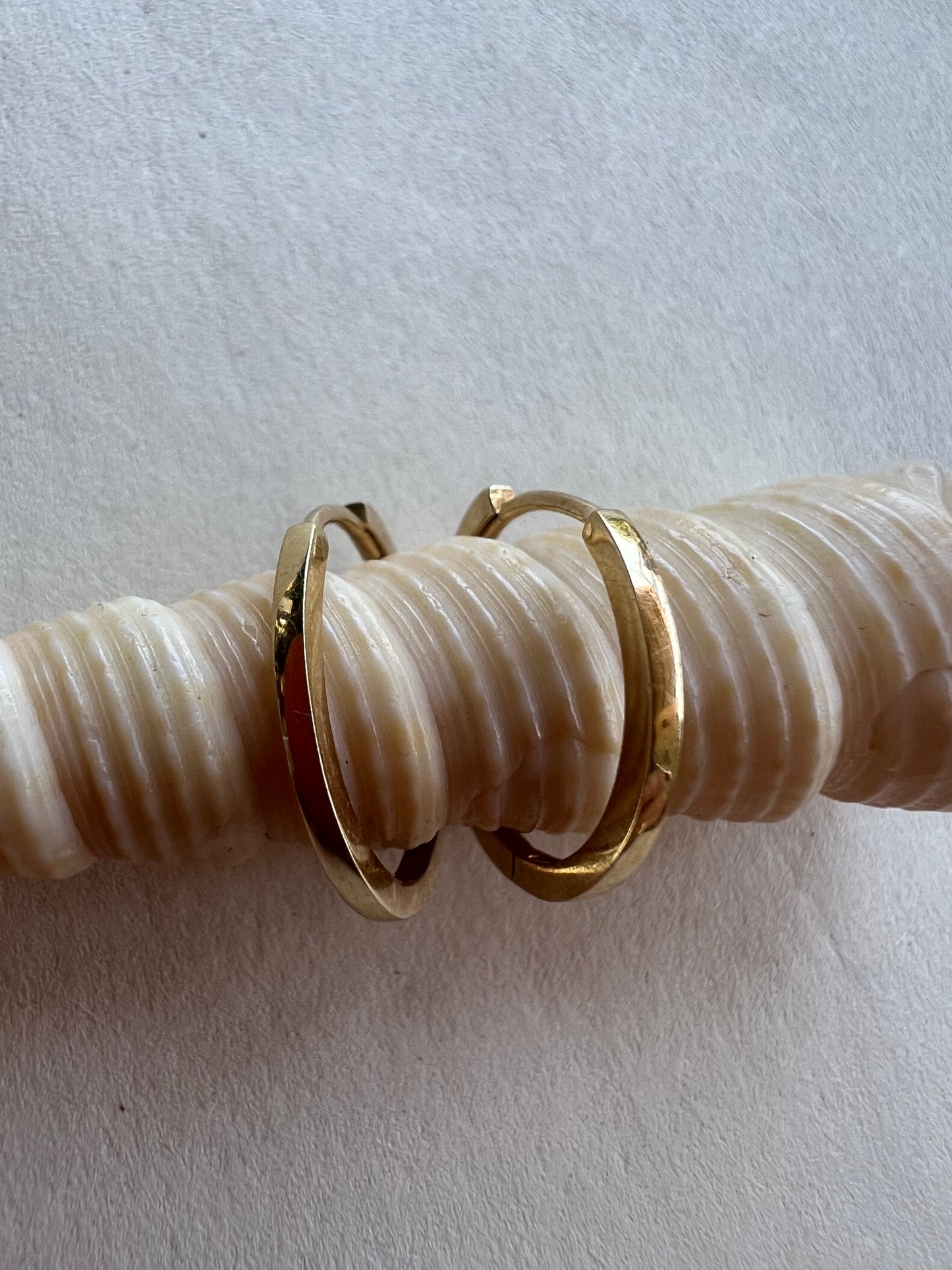 The Line Hoops | Solid 14K Gold Hoop Earrings