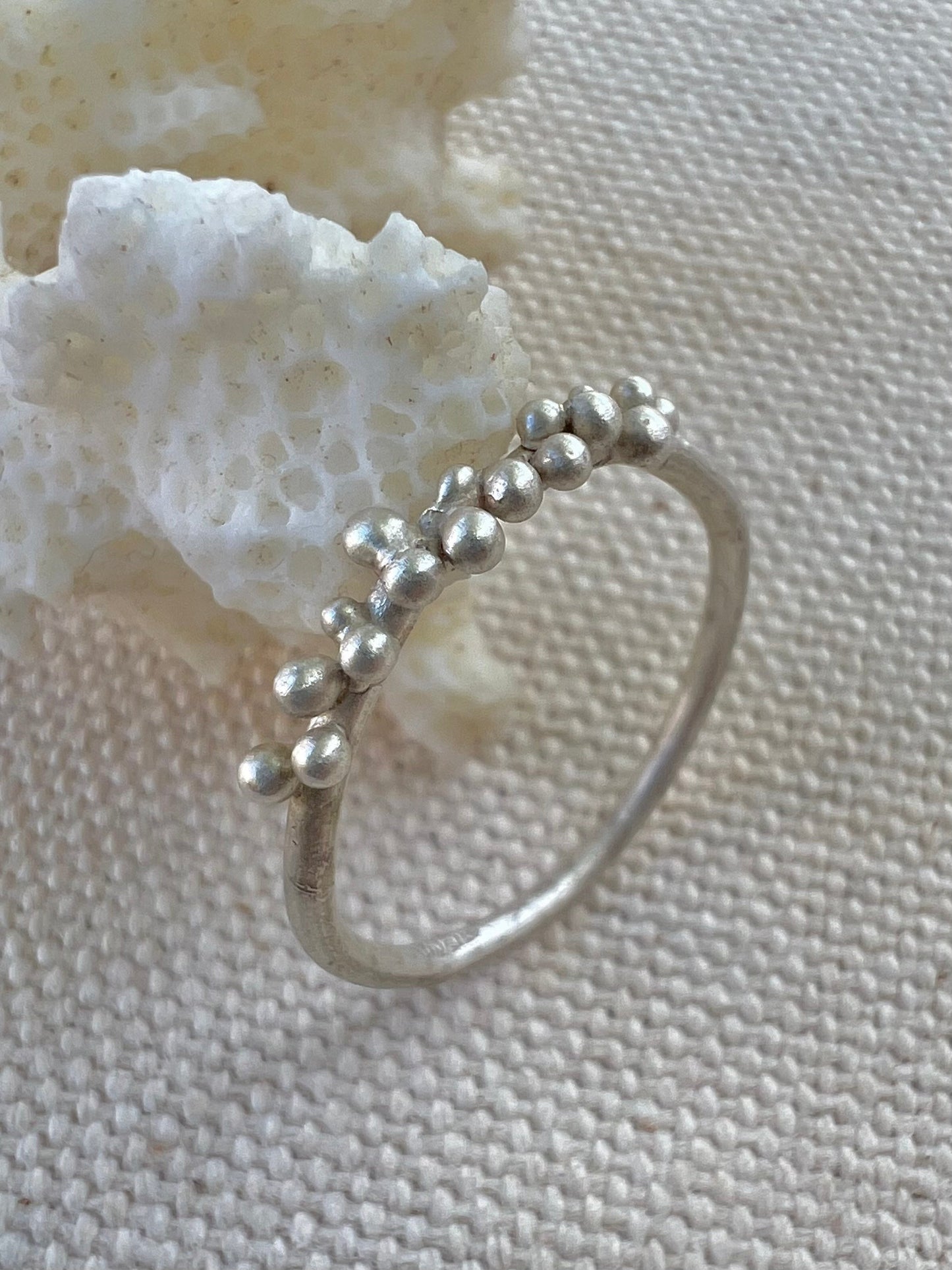 Pearls ring- Silver