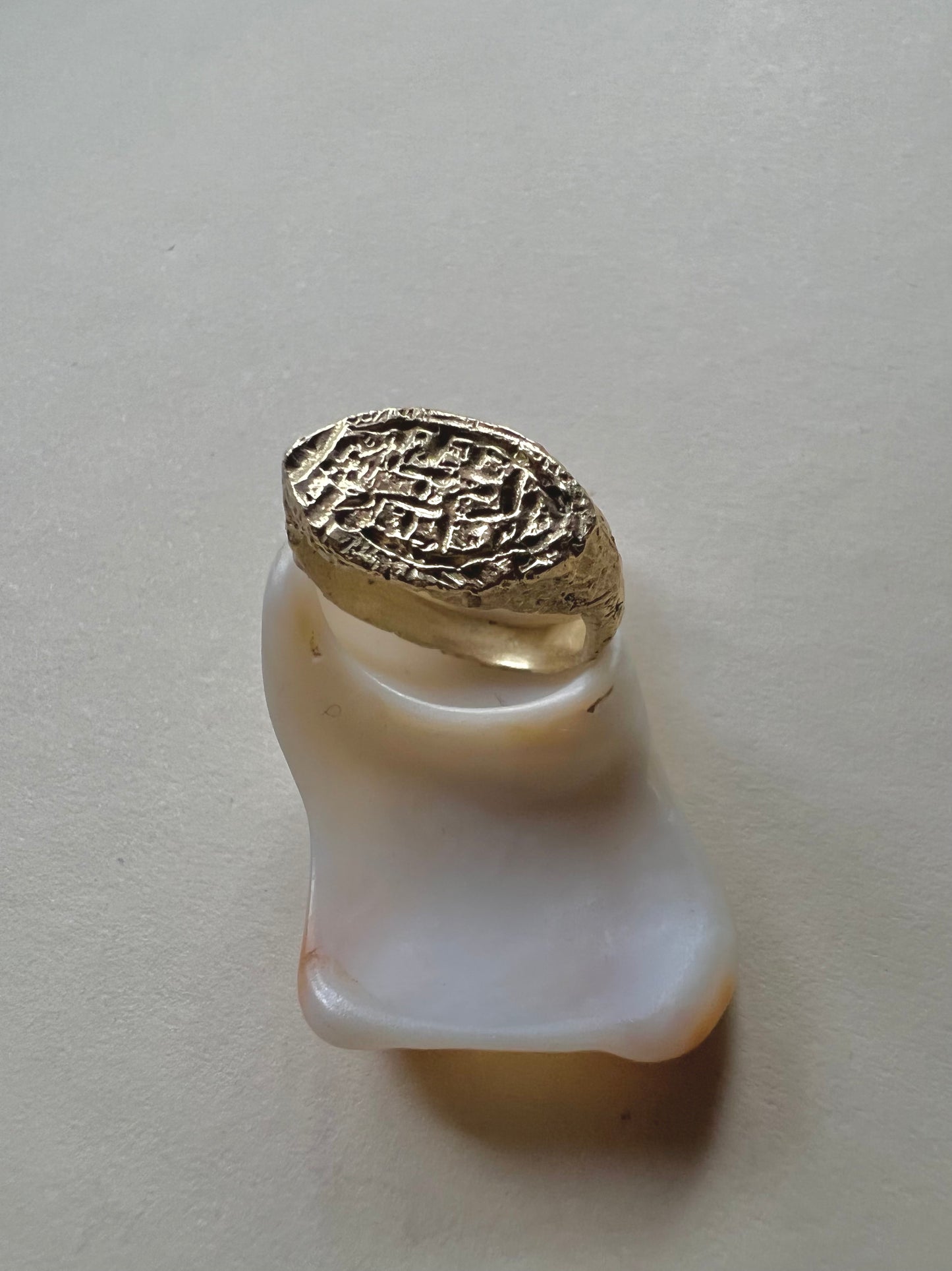 Ancient Script Ring- Gold