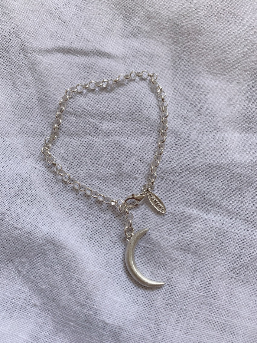 moon luna silver bracelet makmel