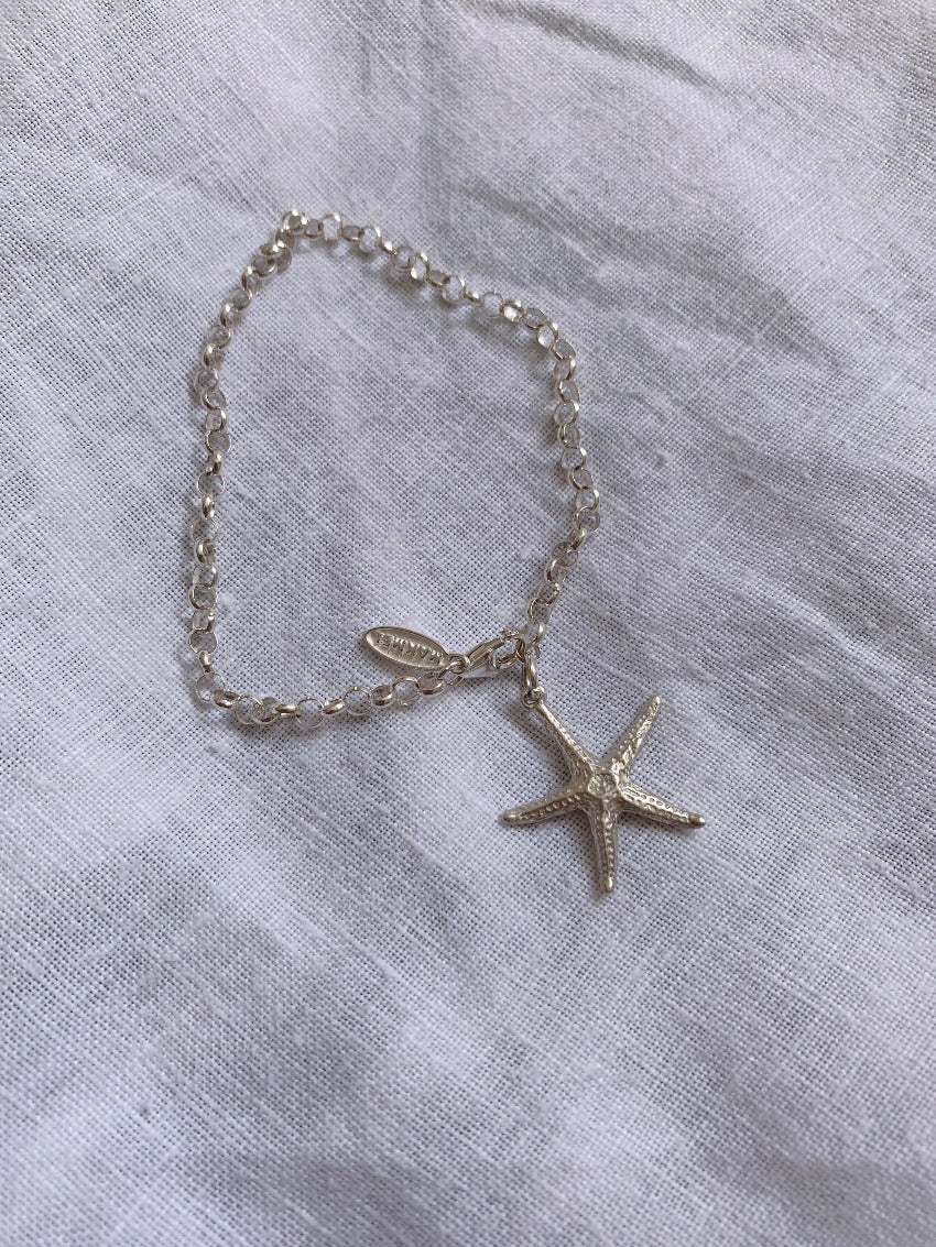 starfish seashell silver bracelet Makmel 