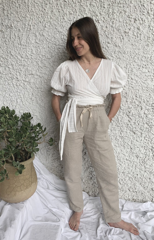 Linen Trousers - Oatmeal