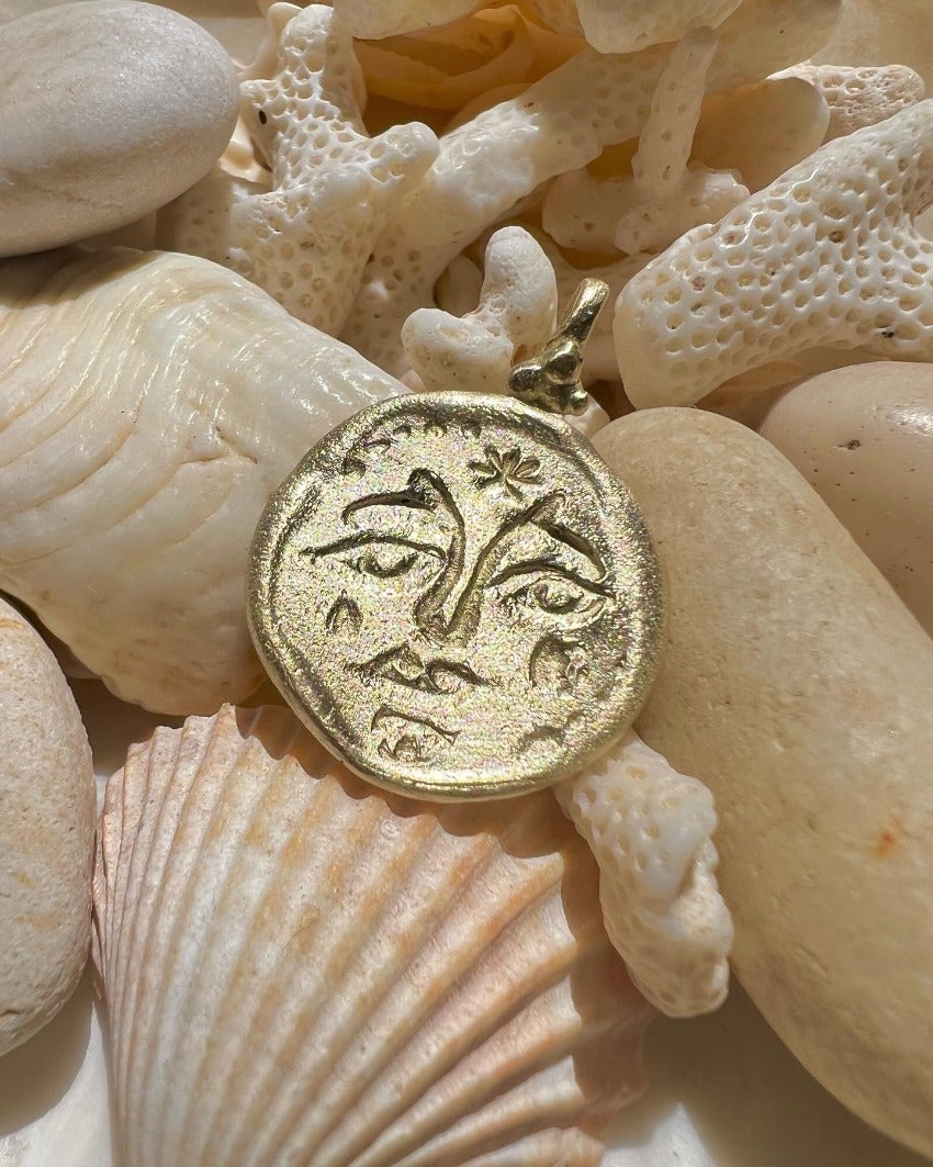The Moon Coin Gold - MAKMEL designs - 14k yellow – Makmel